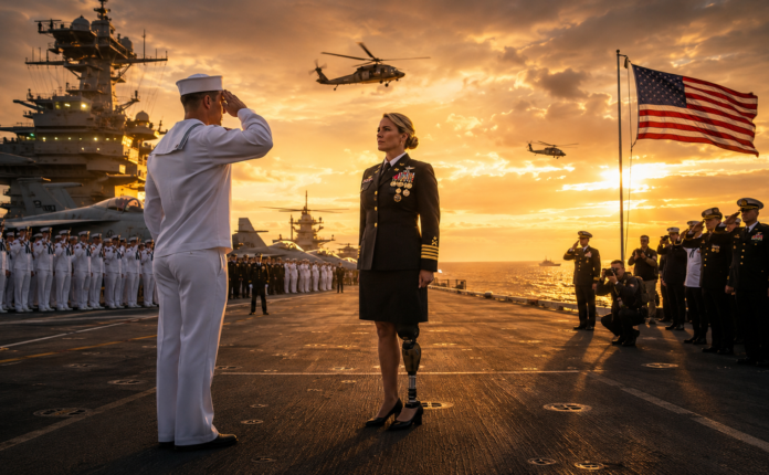 He Mocked My Plastic Leg on a Navy Deck, Until the Chief Saluted the Woman Everyone Had Been Ordered to Erase