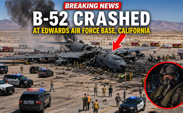 Tragedy at Edwards: B-52 Crash Kills Eight and Shakes America’s Bomber Community A routine test mission turned into one of the darkest days in modern U.S. Air Force aviation. ChatGPT Image Jun 22, 2026, 06_05_47 PM