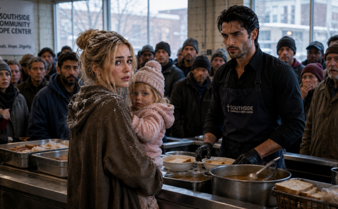 I Almost Walked Away From the Soup Line — Then the Millionaire Serving Food Turned Around and Said My Name