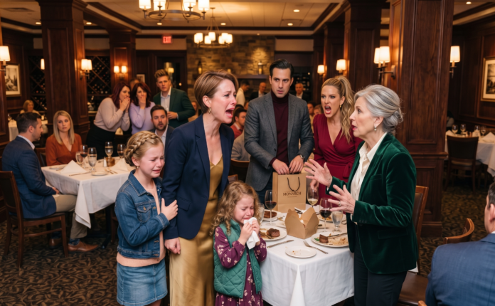 My daughters sat hungry at a family dinner while my mother gave them only paper napkins and my brother packed two $95 steaks for his absent sons. When his wife sneered that I should have fed them beforehand, I looked at my girls and calmly said, “Understood.” Then, as the server returned, I stood up. My daughters sat hungry at a family dinner while my mother gave them only paper napkins and my brother packed two $95 steaks for his absent sons. When his wife sneered that I should have fed them beforehand, I looked at my girls and calmly said, “Understood.” Then, as the server returned, I stood up.